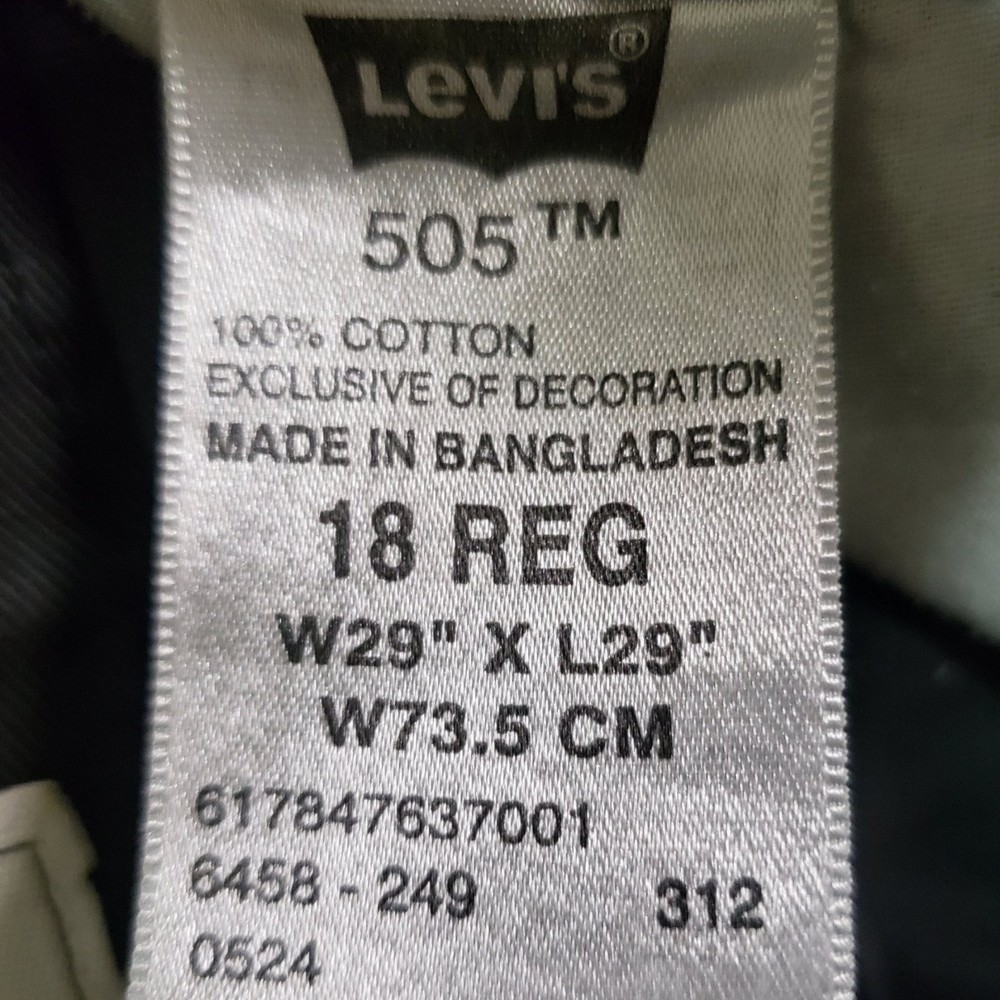 Levi's Grey Jeans Pants 505 29X29 - Picture 6 of 9